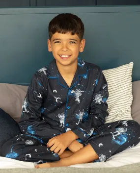 Aldrin Boys Blue Astronaut Print Pyjama Set