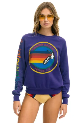 AVIATOR NATION MALIBU SWEATSHIRT - PURPLE