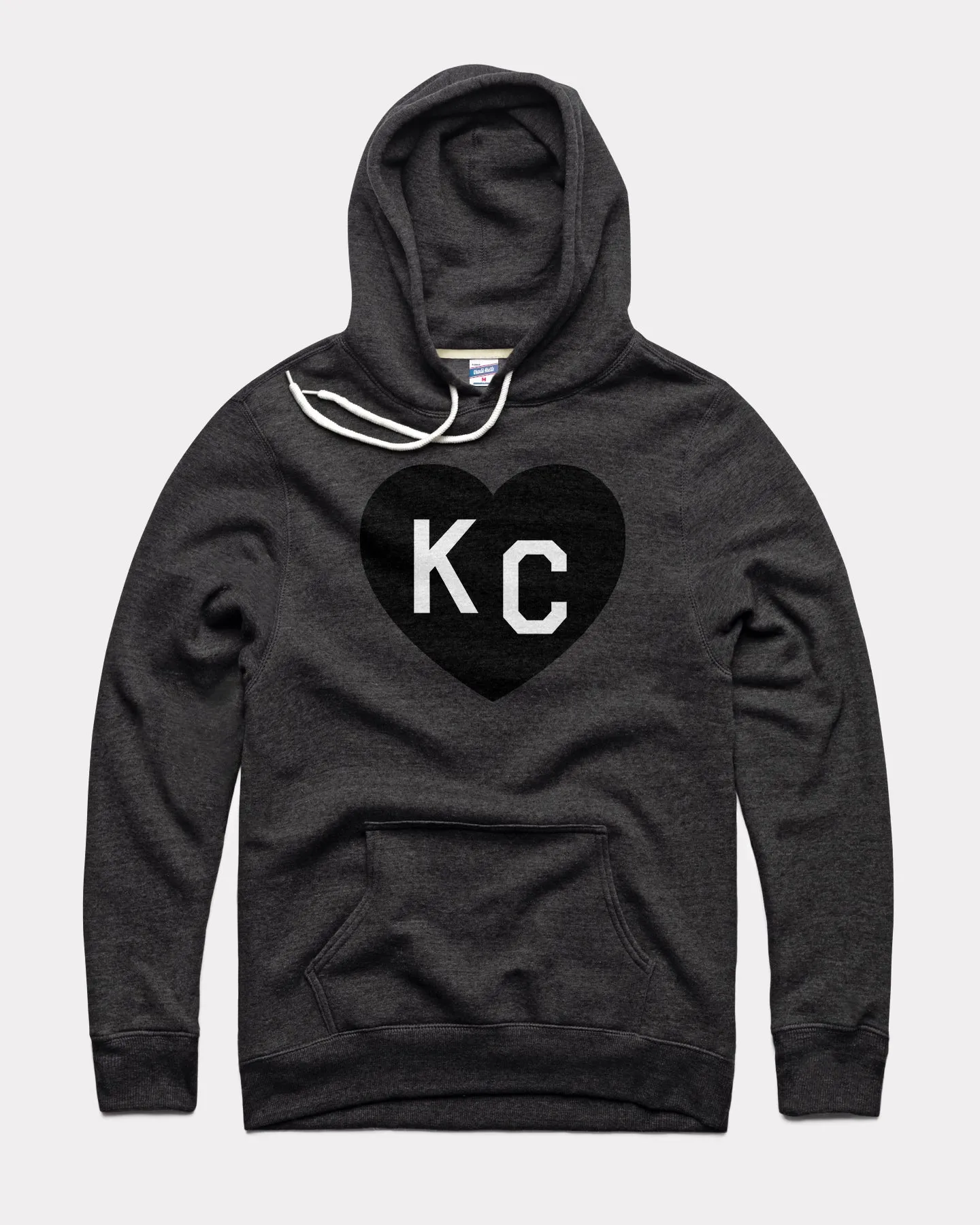 Black KC Heart Vintage Hoodie