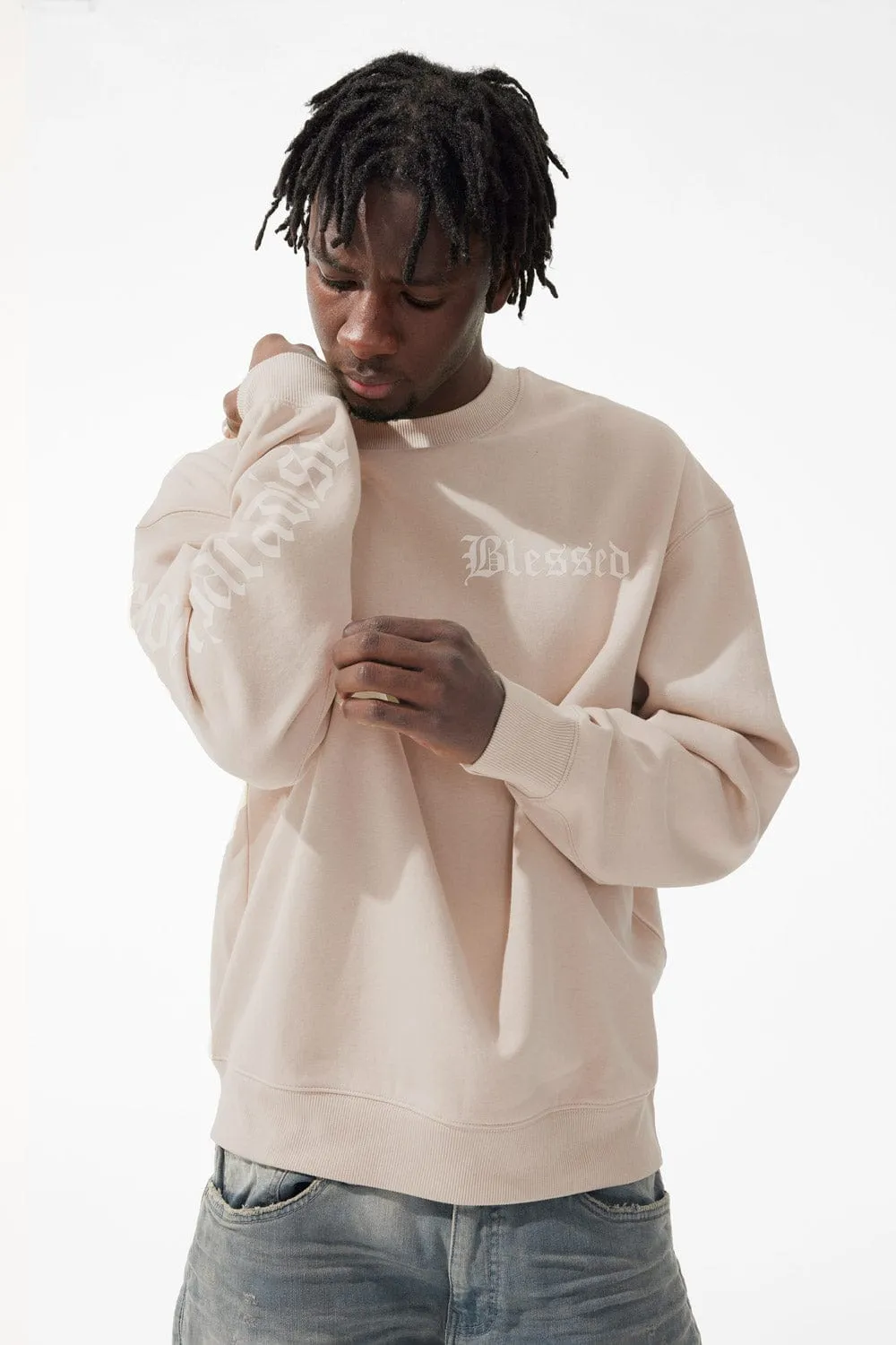 Blessed Crewneck Sweatshirt (Khaki)