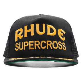 Canvas Supercross Trucker Hat - Black