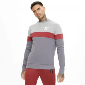 Carbon Panel Sweatshirt - Anthracite / Silver / Red