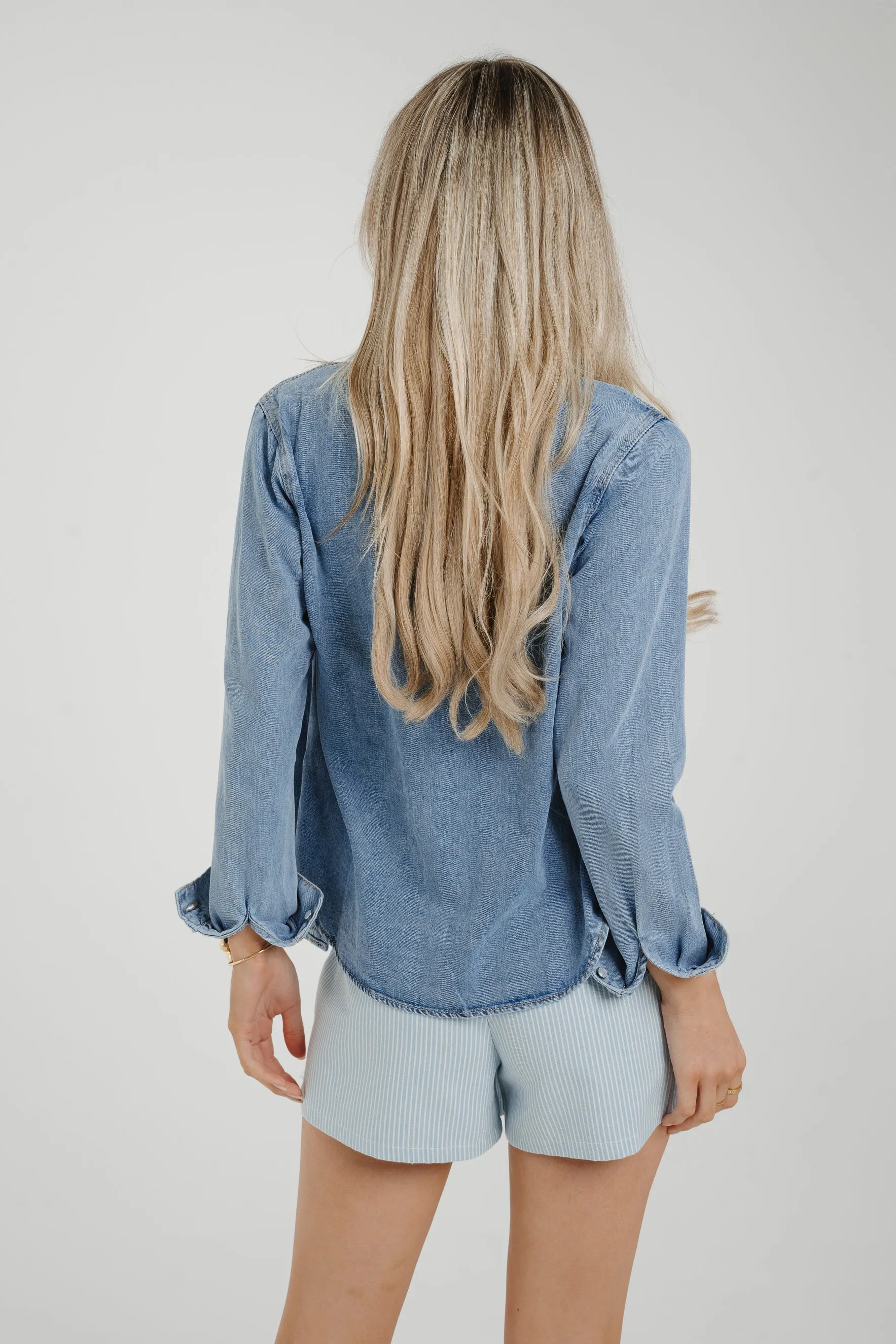 Cindy Denim Shirt In Light Wash