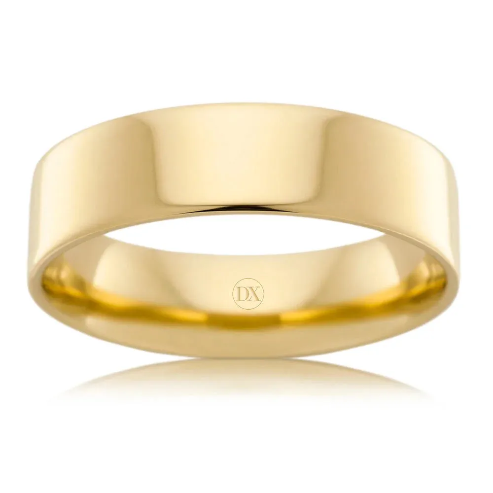 Flat Round 6mm - 9ct Yellow Gold