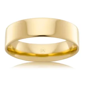 Flat Round 6mm - 9ct Yellow Gold