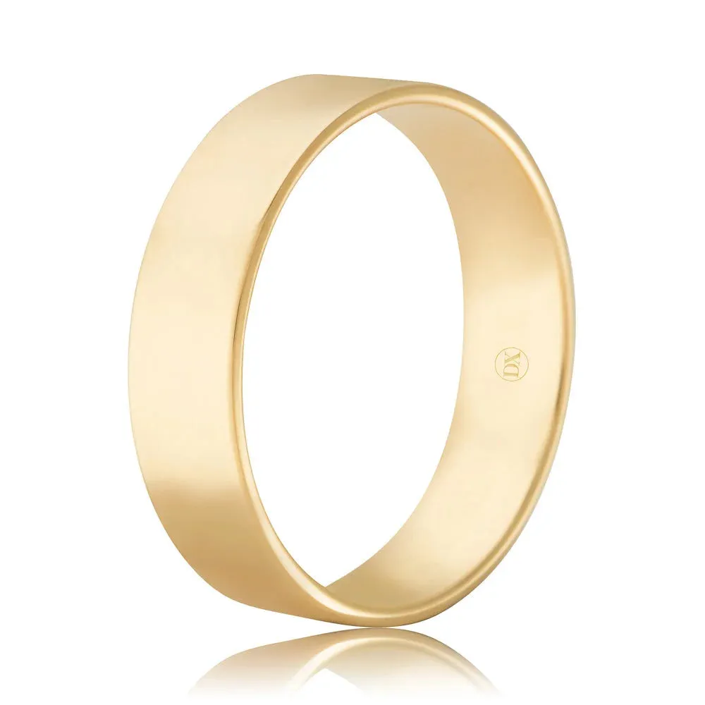 Flat Round 6mm - 9ct Yellow Gold