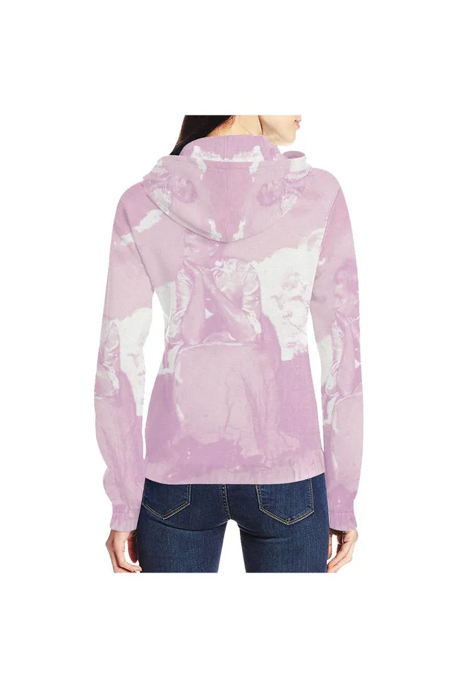 Girl Seated, Winslow Homer All Over Print Full Zip Hoodie for Women (Model H14)