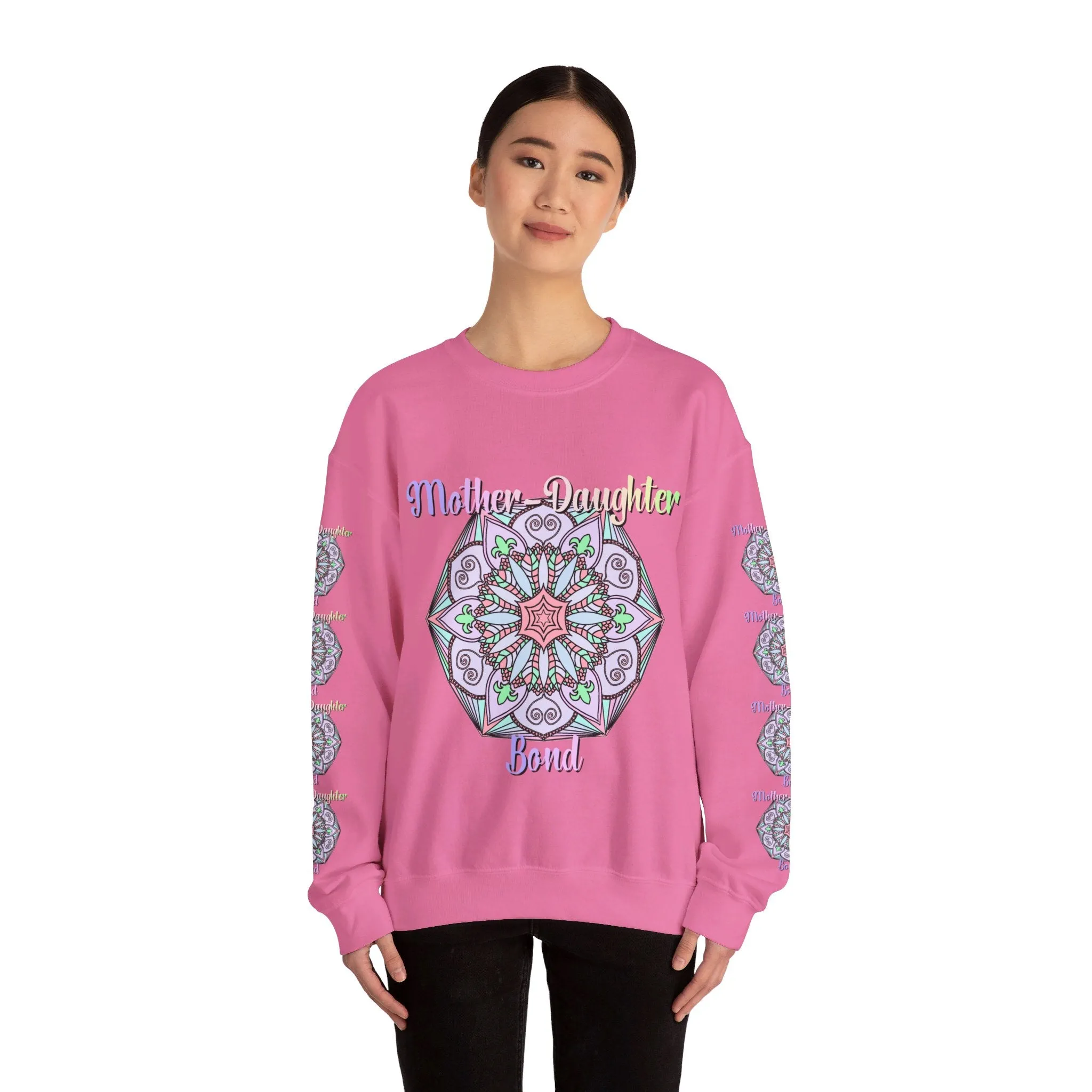 Handmade Mother-Daughter Mandala Sweatshirt