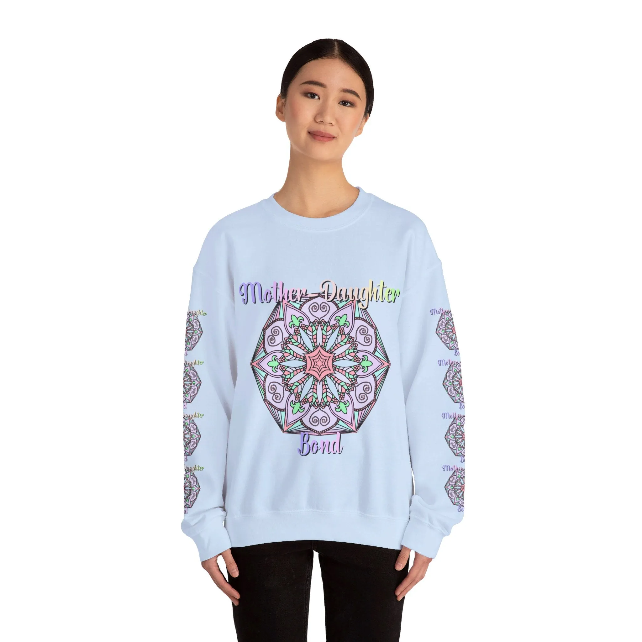 Handmade Mother-Daughter Mandala Sweatshirt