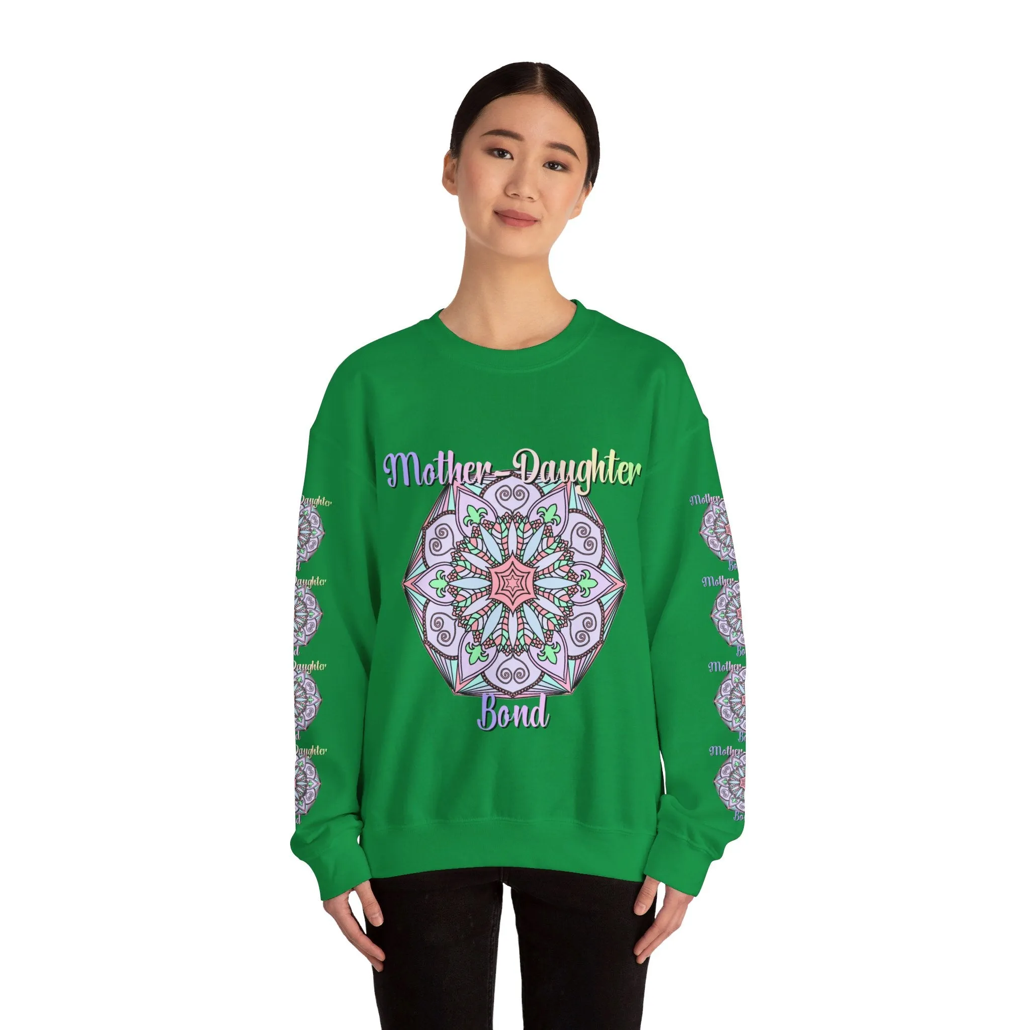 Handmade Mother-Daughter Mandala Sweatshirt