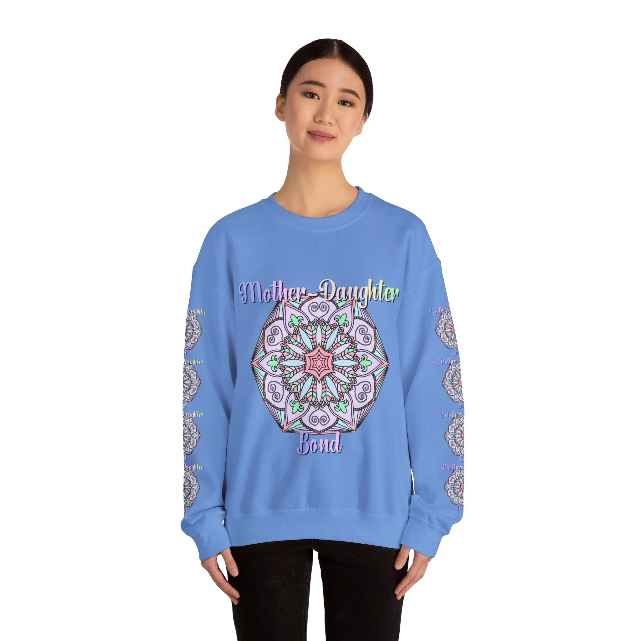 Handmade Mother-Daughter Mandala Sweatshirt