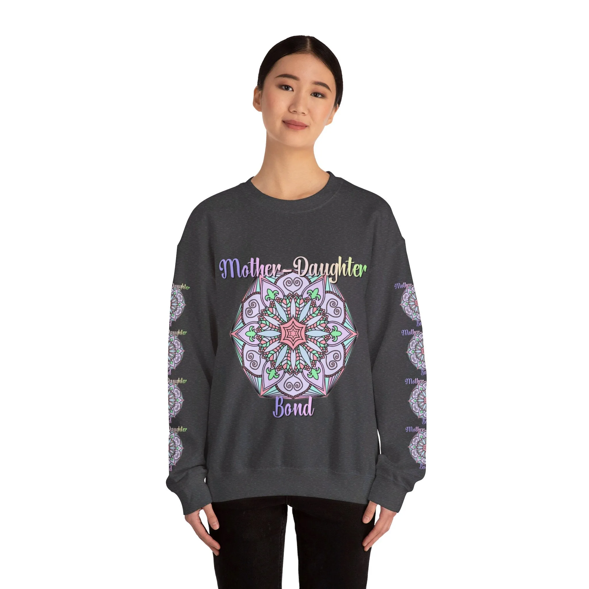 Handmade Mother-Daughter Mandala Sweatshirt