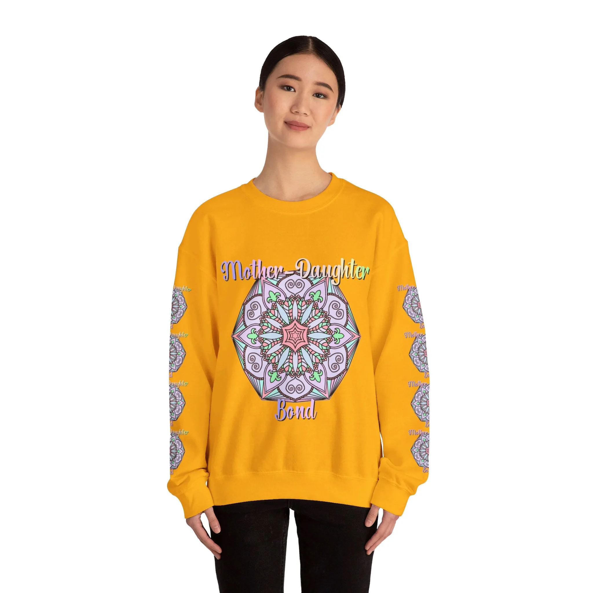 Handmade Mother-Daughter Mandala Sweatshirt