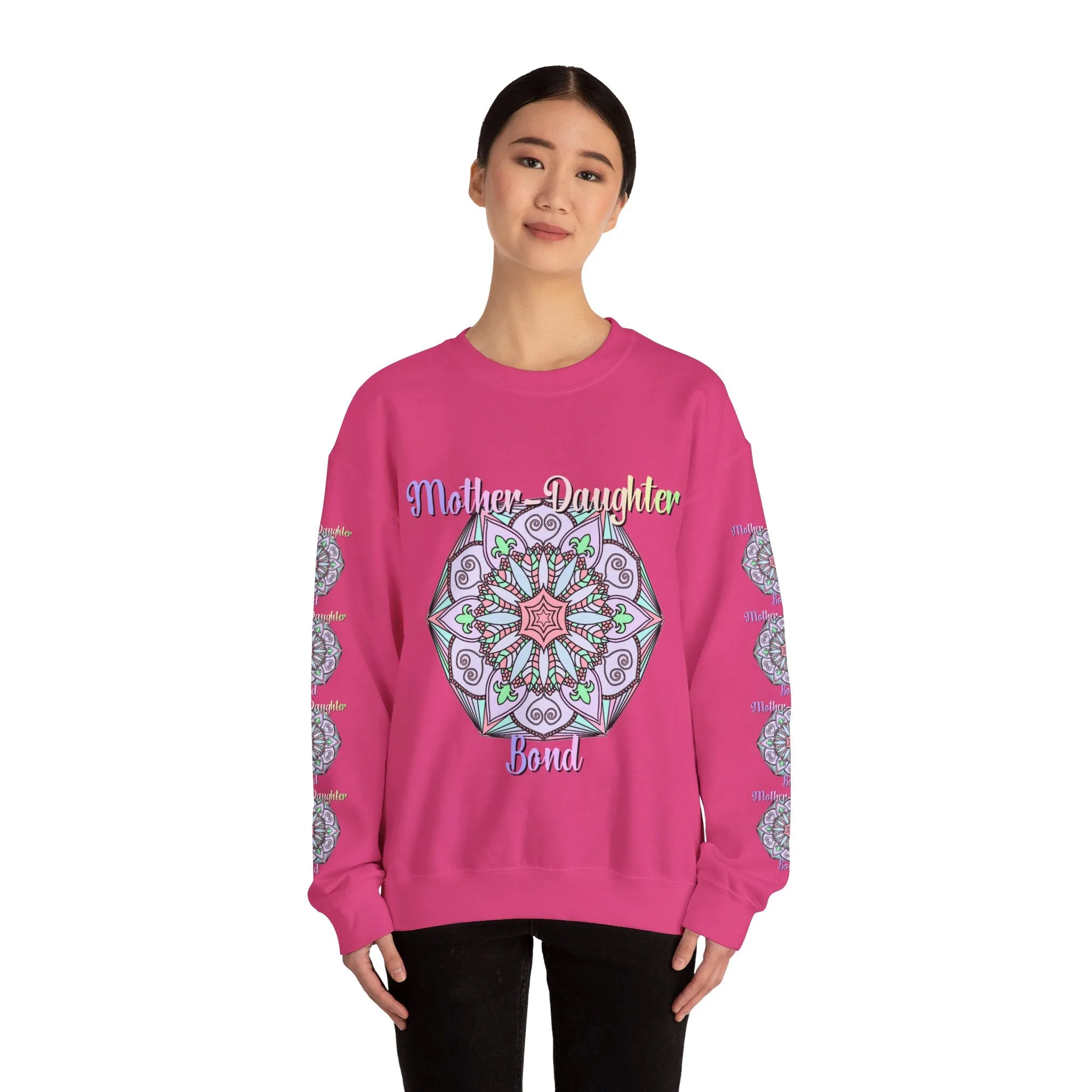 Handmade Mother-Daughter Mandala Sweatshirt