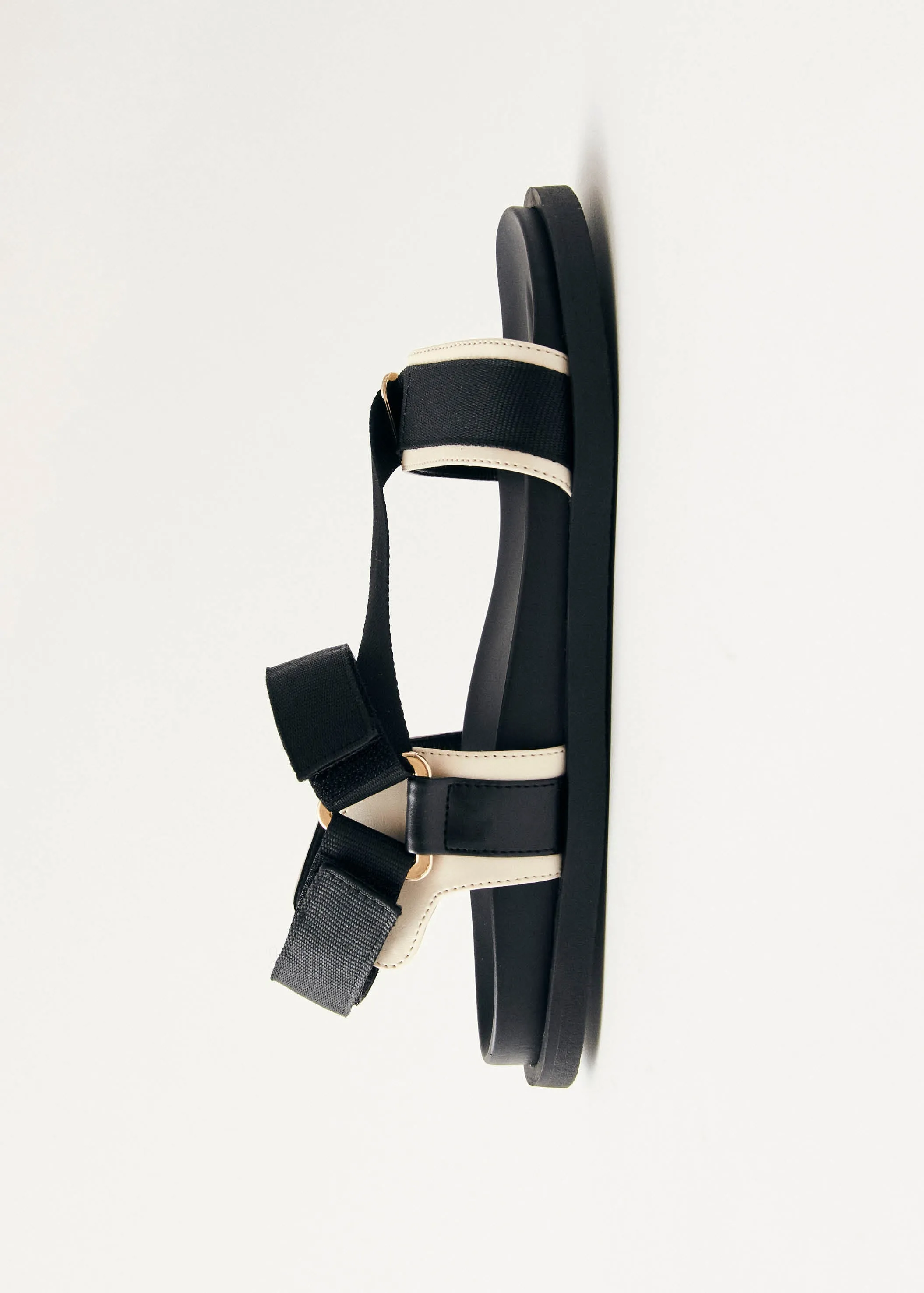 Indigo Black Vegan Leather Sandals