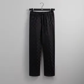 Kith Checkered Satin Davon Pant - Black