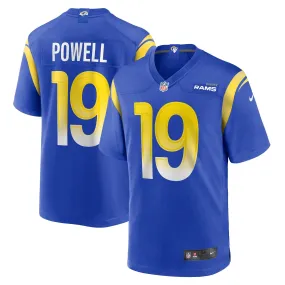 Men's Nike Brandon Powell Royal Los Angeles Rams Game Jersey