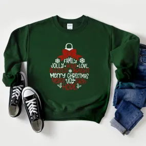 Merry Christmas Ornament Sweatshirt