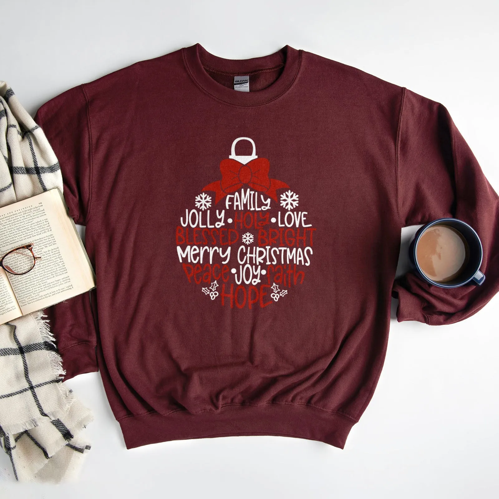 Merry Christmas Ornament Sweatshirt