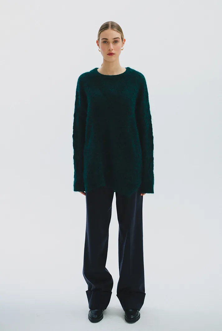 Oversized Cable Knit Sweater | Green