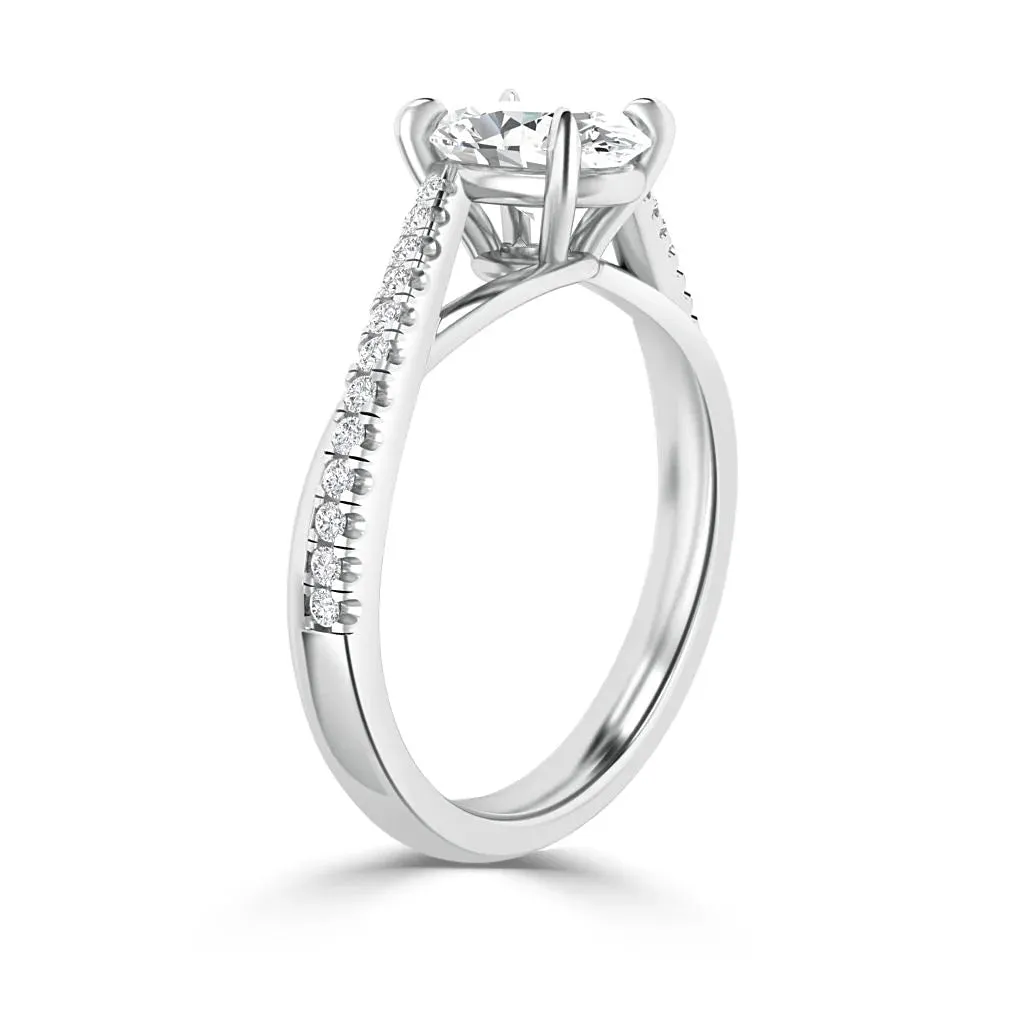 Prue - 18ct White Gold - Oval