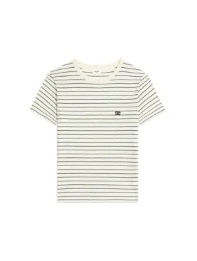 REGULAR TRIOMPHE T-SHIRT IN STRIPED JERSEY