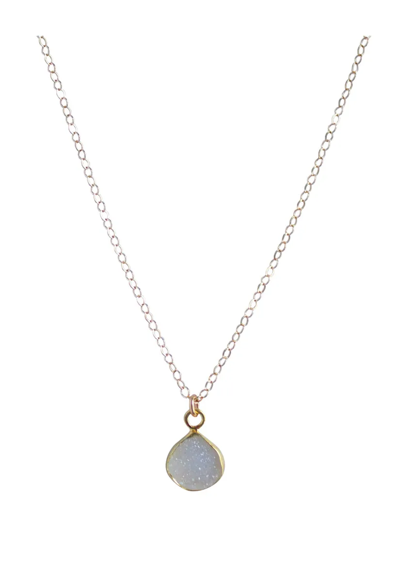 SALE Leandra Druzy Small or Medium Gold Necklace