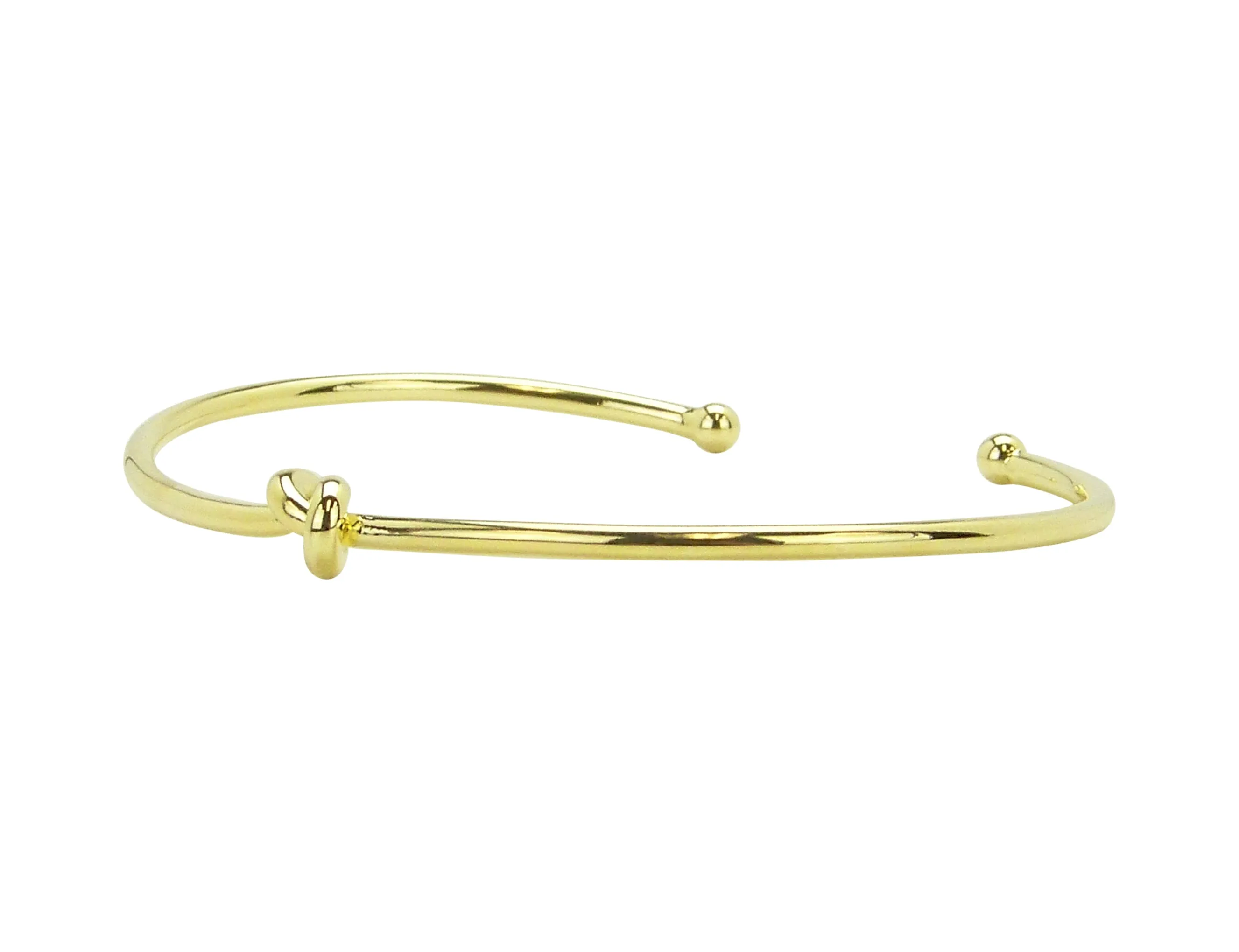 Sheila Fajl Classic Knot Bangle Bracelet in Polished Gold Plated