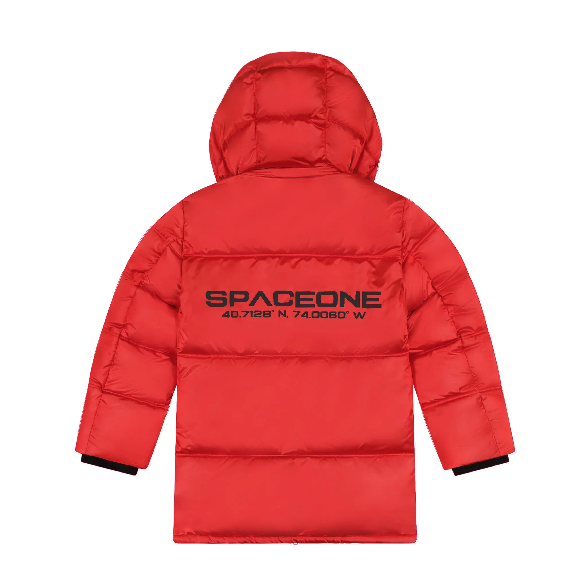 SPACEONE x Andy & Evan | Galactic Puffer Jacket | Mars Red