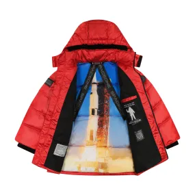 SPACEONE x Andy & Evan | Galactic Puffer Jacket | Mars Red