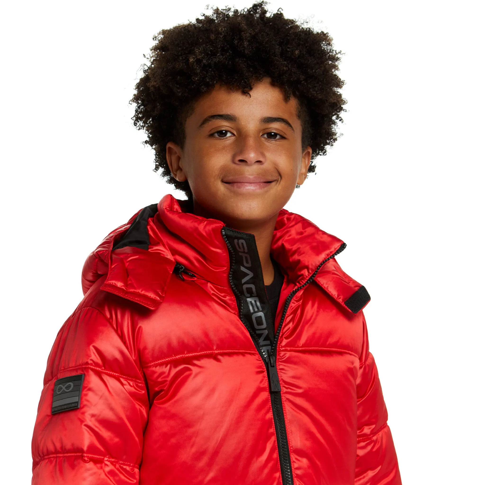 SPACEONE x Andy & Evan | Galactic Puffer Jacket | Mars Red