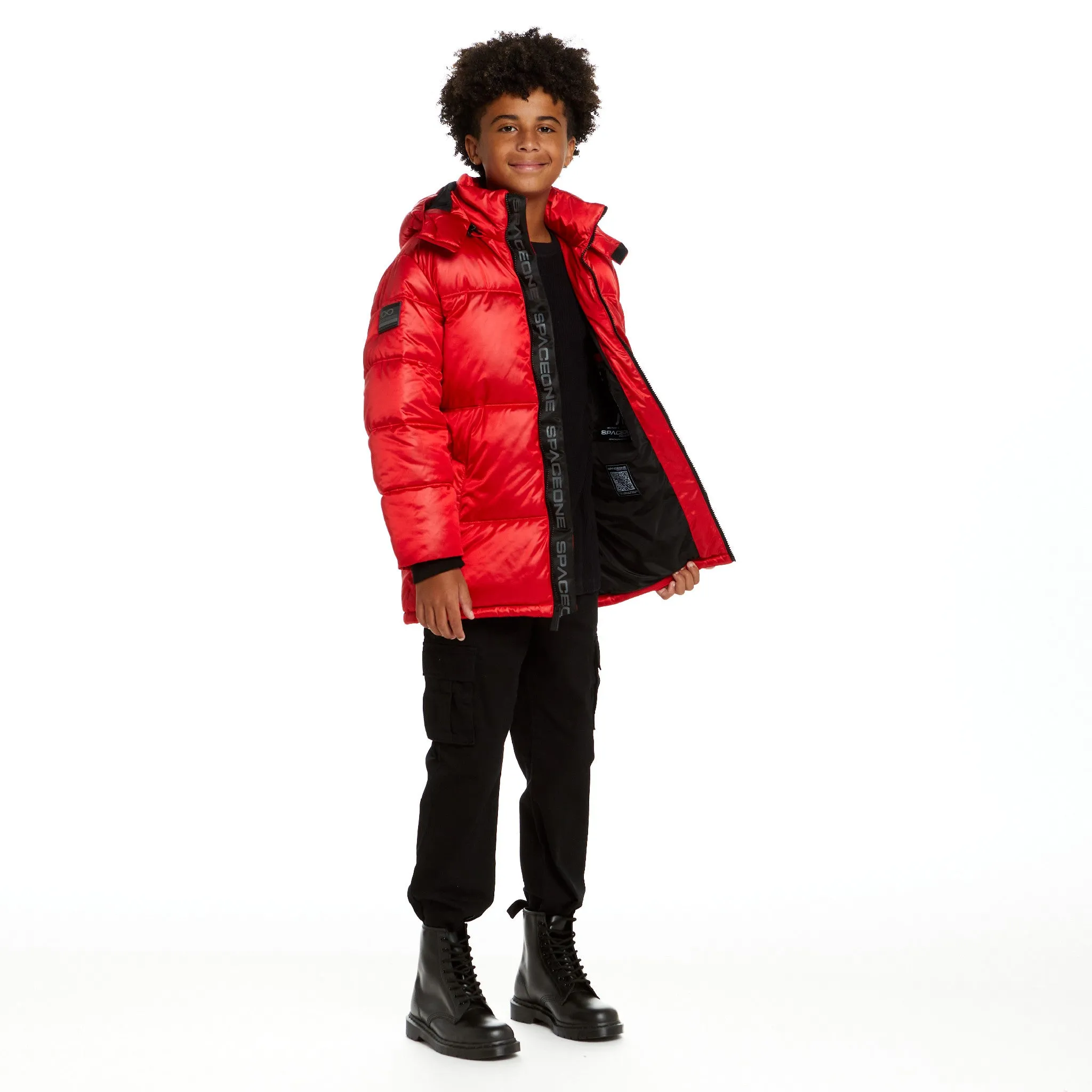 SPACEONE x Andy & Evan | Galactic Puffer Jacket | Mars Red