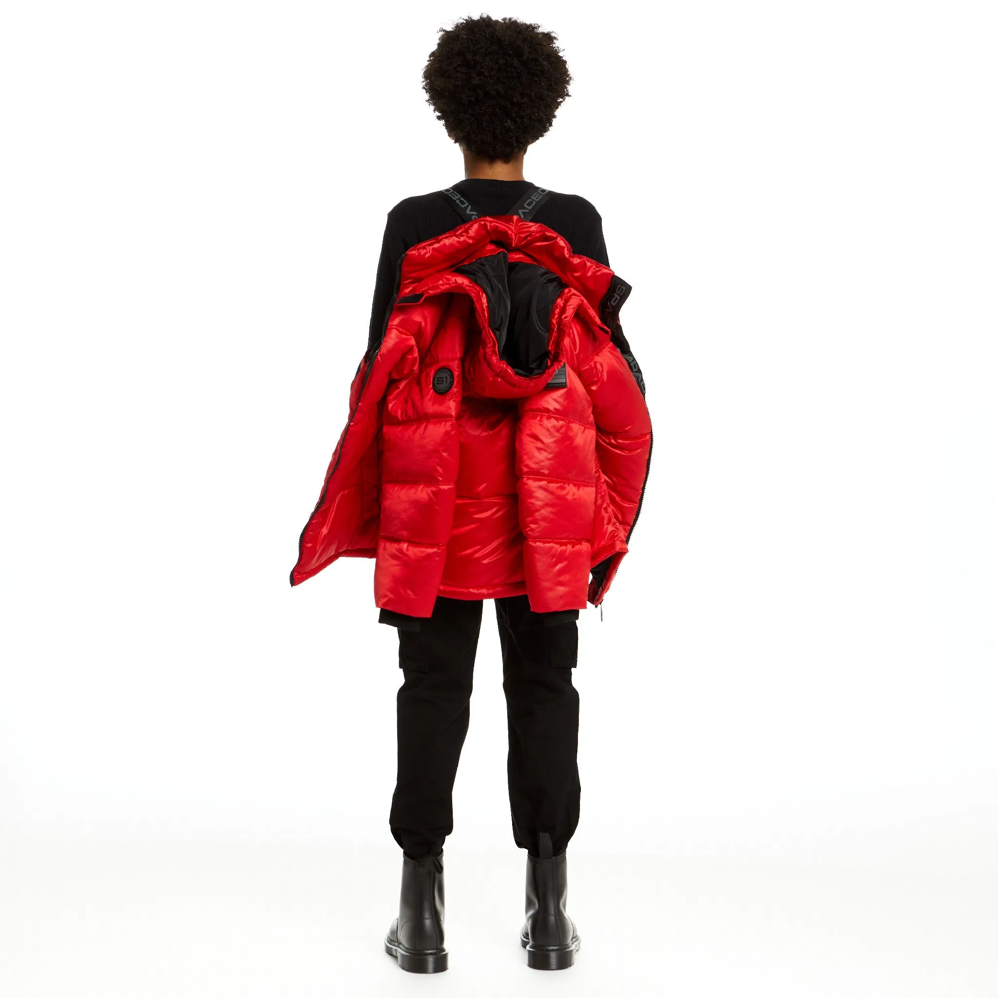 SPACEONE x Andy & Evan | Galactic Puffer Jacket | Mars Red