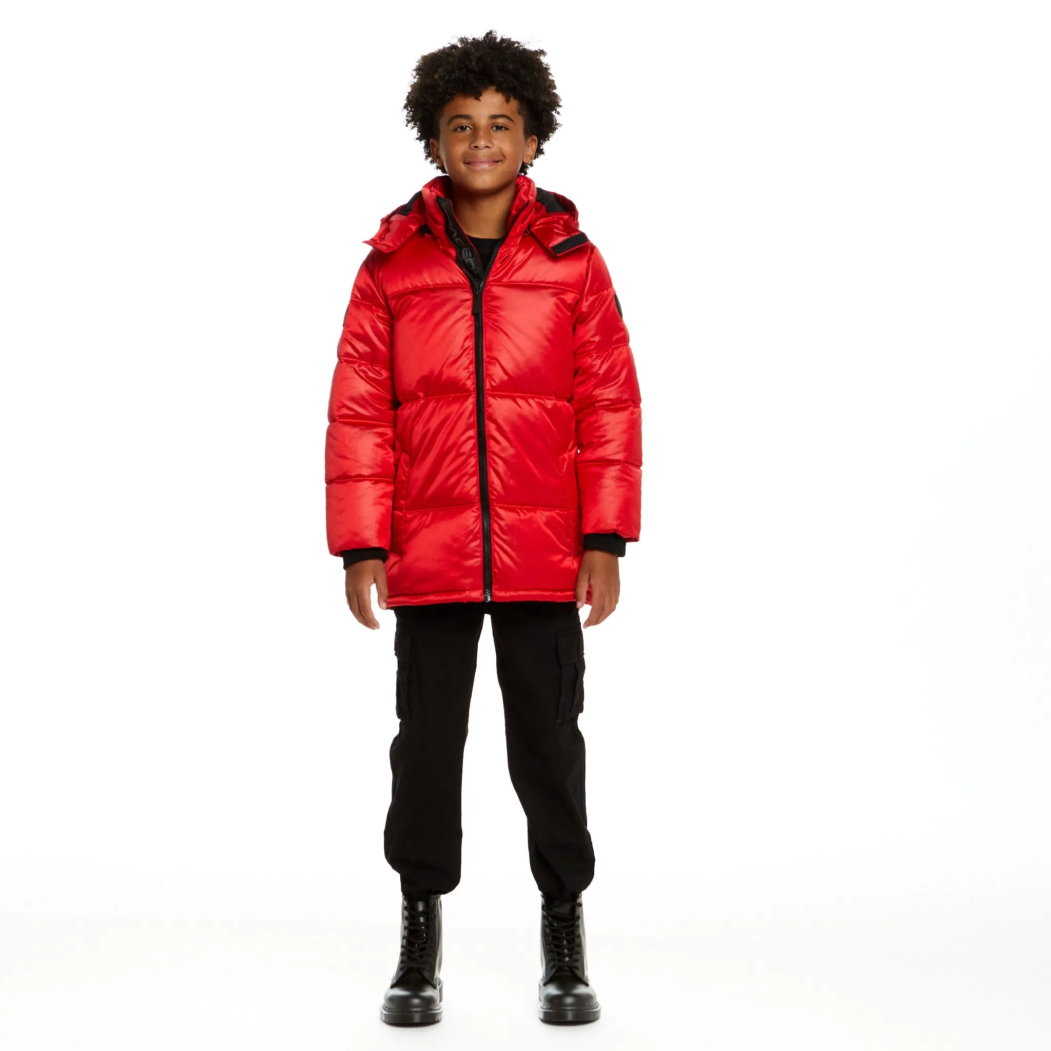 SPACEONE x Andy & Evan | Galactic Puffer Jacket | Mars Red