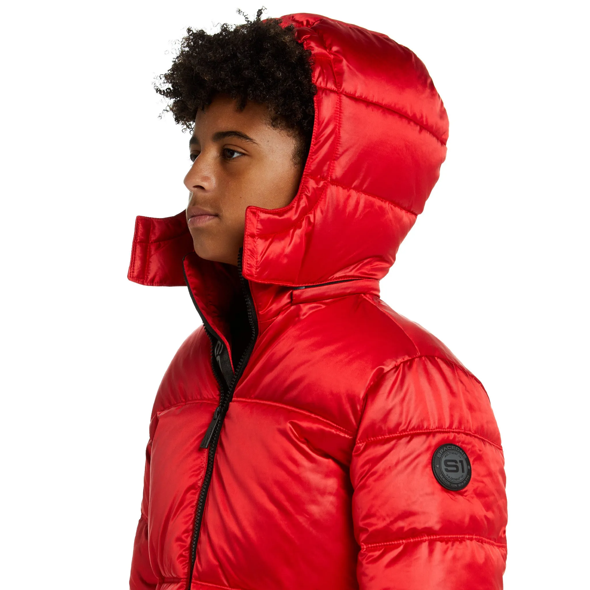 SPACEONE x Andy & Evan | Galactic Puffer Jacket | Mars Red