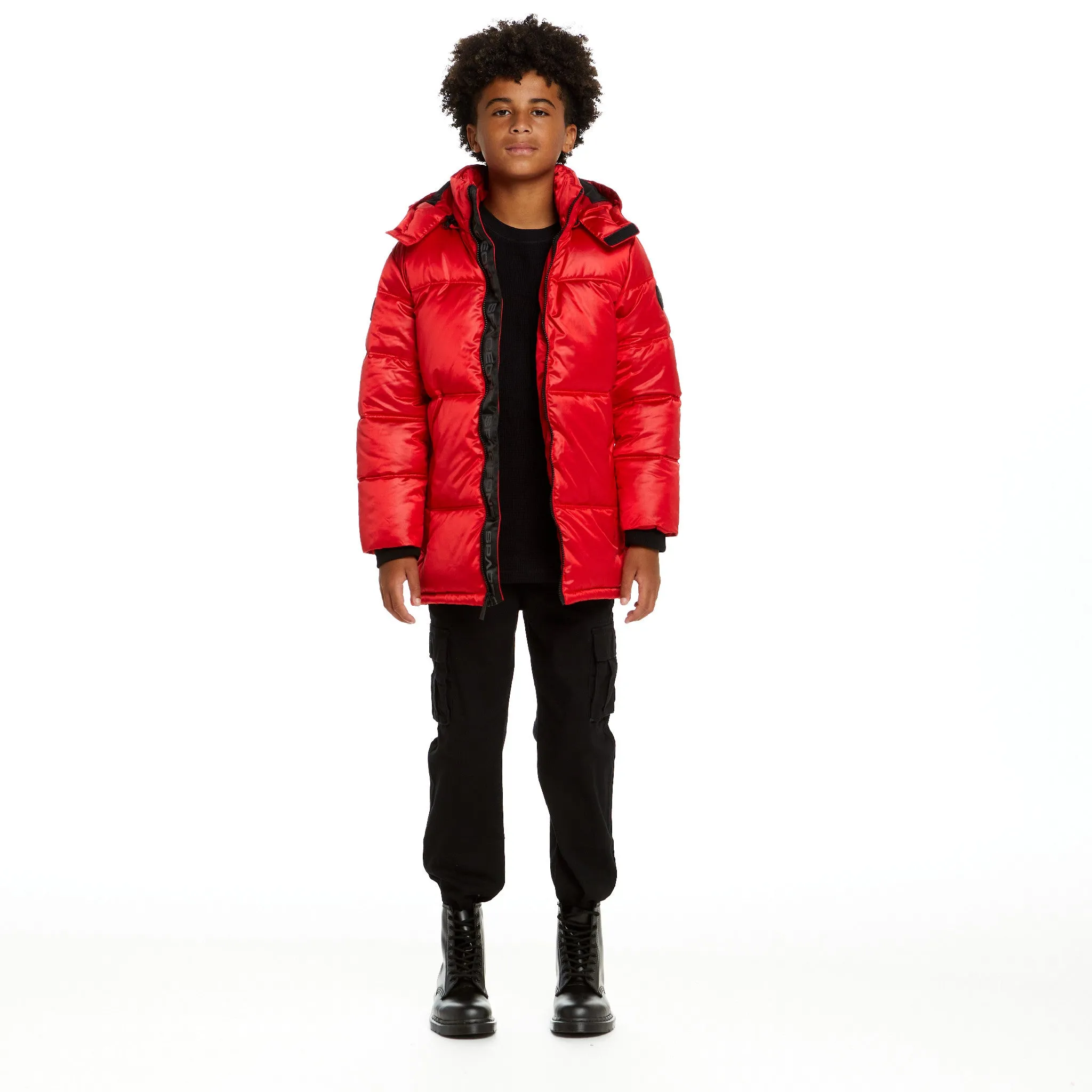 SPACEONE x Andy & Evan | Galactic Puffer Jacket | Mars Red