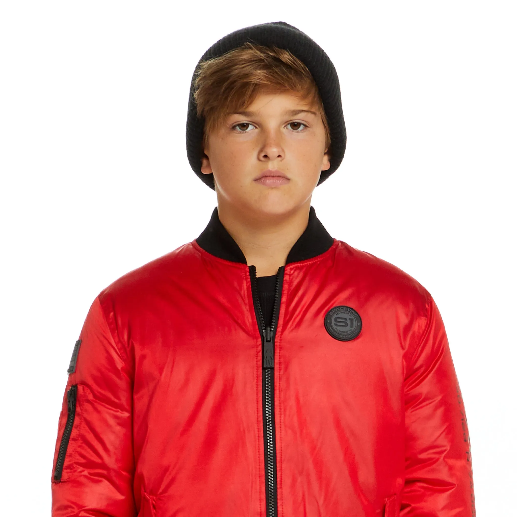 SPACEONE x Andy & Evan | Reversible Bomber Jacket | Mars Red