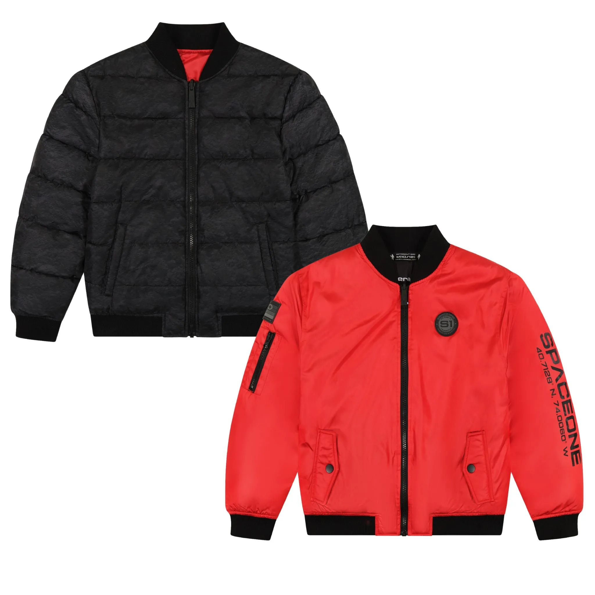 SPACEONE x Andy & Evan | Reversible Bomber Jacket | Mars Red