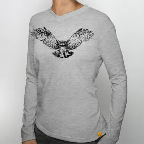 Women’s Long Sleeve V-Neck Owl