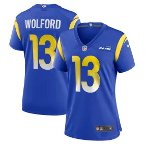 Women's Nike John Wolford Royal Los Angeles Rams Game Player Jersey