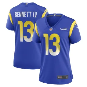 Women's Nike Stetson Bennett Royal Los Angeles Rams Team Game Jersey